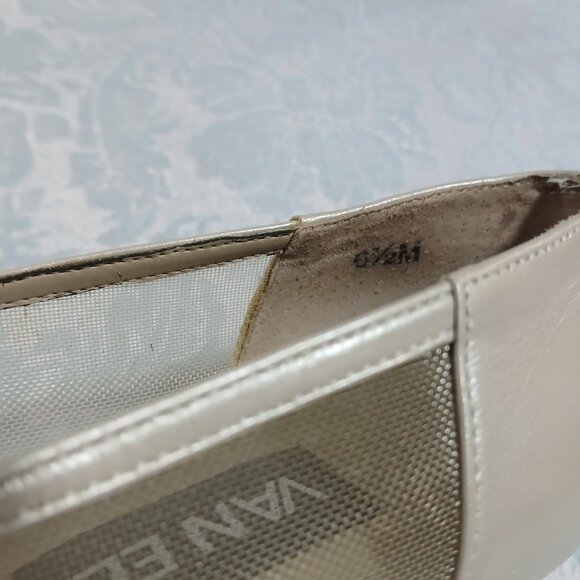 Retro Style Van Eli Pearl Colored Pumps Size 6 1/2 M - Picture 7 of 9